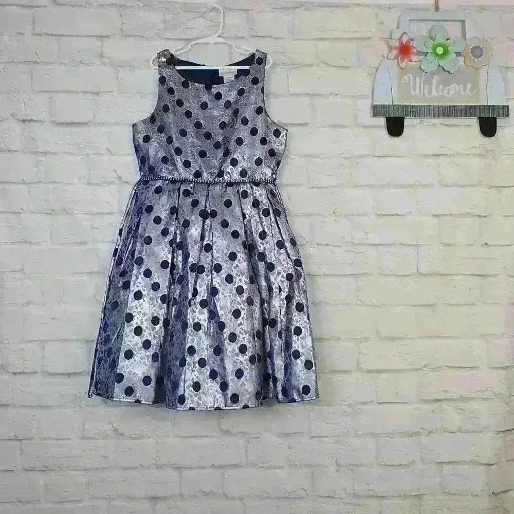 Blue Party Dress Girls Sz 14 - Picture 1 of 5